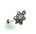 Tortoise Nose Stud Wisdom Knowledge 22g (0.6mm) Vintage 925 silver Ball End