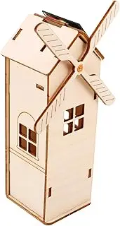 FUNOMOCYA Solar Power Wooden Assemble Toy Boys and Windmill Experiment Boys and Kits DIY Stem Kits
