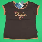 3t 3 NWT Pumpkin Patch MOROCCAN BAZAAR Brown Orange Stretchy SHIRT Top Girls