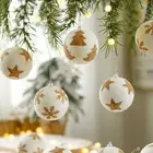 3pcs 8cm Christmas Decoration Hanging Ball Snowball Hanging Ornament Party