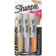 Sharpie Chisel Permanent Markers Metallic 3 Pack