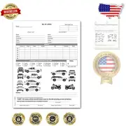 Durable 2-Part Automotive Bill of Lading with Diagrams for Up to 6 Vehicles