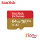 SanDisk Extreme MicroSD A2 64G記憶卡(SDSQXAH-064G-GN6MN)