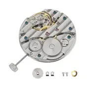 6497 ST36 Watch Movement Mechanical Hand Winding Movement P29 44Mm Steel Watch Case 6497/6498 ST360 Silver