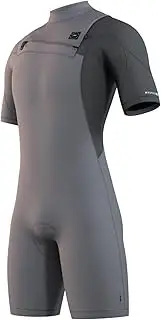 Mystic Mens Marshall 3/2mm Chest Zip Shorty Wetsuit 35000.2301222 - Light Grey