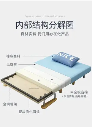 限時惠沙發床兩用多功能簡易布藝可折疊床單人雙人1.8米小戶型客廳臥室 露天拍賣