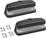 Justech 2PCs LED License Plate Light Number Plate Lights IP67 Waterprrof Screws Included for 12/24V Car Trailer Truck Lorry