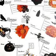 Halloween Inspired Junk Journal Ephemera Post Cards Handmade Embellishments mq