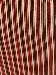 BURGUNDY BEIGE STRIPED CHENILLE UPHOLSTERY BROCADE FABRIC (56 in.) Sold BTY