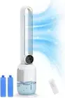 YOPOWER Bladeless Tower Fan, 2.5L Water Tank, 3 Speed, 12H Timer