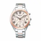 在飛比找遠傳friDay購物優惠-SEIKO LUKIA系列 璀璨女王計時腕錶-銀X粉