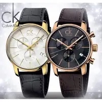 在飛比找Yahoo!奇摩拍賣優惠-CITY系列三眼多功能石英男士腕錶K2G276G3 CK手錶