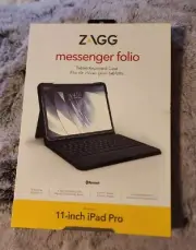 NEW! ZAGG Messenger Folio for 11" iPad Pro - Black. FAST SHIPPING