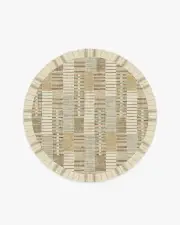 185' Round | Machine Washable Runner Rug | Kid & Pet Friendly | Indoor Rug | Architectural Digest Selene Neutral Multicolour Tufted Rug | Ruggable