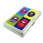 Pop Art D4 100's Size Cigarette Case with Built in Lighter Wallet Pop Culture