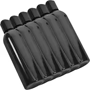 ELAYARD 6Pcs Portable Travel Cosmetic Containers Refillable Empty Shampoo and Lotion Bottles with Press Type Lid for Toiletries and Compact Design Black