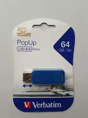 VERBATIM POPUP 64GB USB 2.0 Flash Drive