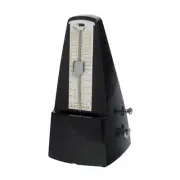 New Crown Traditional Wind Up Mechanical Metronome with Bell (Black)