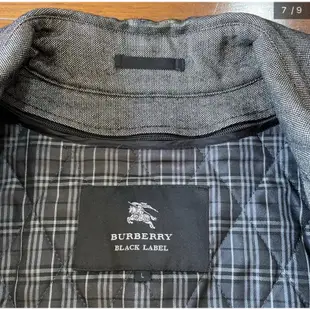 Burberry black label 灰色 風衣 大衣