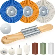 Premium 11-Piece Airway Buffing Wheel Set - 8 Inch for Automotive and Jewelry