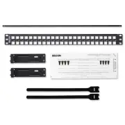 Belden AX103121 48 Port 1U Flat KeyConnect Patch Panel Black