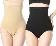 woooyea Control Panties Seamless Tummy Control Compression Underwear Women 2PACK