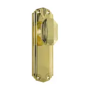 0800 Door Knob Napier Art Deco Latch Pair Polished Brass H178xW54xP50m