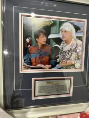 Michael J Fox and Christopher Lloyd - Marty and Doc Dual Signed Photo with a COA