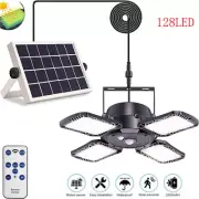 128LED Solar Pendant Lights with Motion Sensor 4 Lighting Modes with Remote Lamp