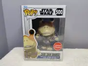 Funko Pop Star Wars Jar Jar Binks Gamestop Exclusive #500 w/Pop Protector