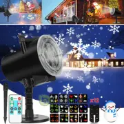 Christmas Snowflake Projector Laser Light LED Moving Xmas Party Yard Decor Lamp