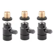 3Pcs Mini Ball Head with 5/8"-27 Male Thread & Female Bottom fr Mic Clip Holder
