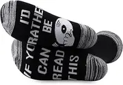 [G2TUP] 2 Pairs Music Socks Music Lover Gift If You Can Read This I’d Rather Be Playing Record Socks
