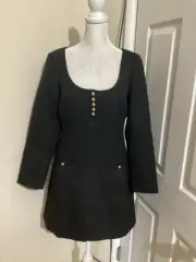 J. Crew Sophia Scoopneck Black Dress in Tweed 6