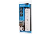 Crest 4 Way Power Board With Surge 1m