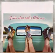 "Kick Ass Boots", (1) Leanin Tree LARGE Birthday Card, New With (1) Envelope