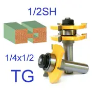 2 pc 1/2" Sh Tongue & Groove Assembly Joint Router Bit Set sct-888