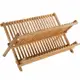 《VERSA》折疊式竹製碗盤瀝水架 | 餐具 碗盤收納架 流理臺架