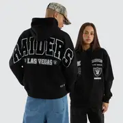 [Nena and Pasadena NFL] Las Vegas Raiders NFL Surround Hoodie Jet Black