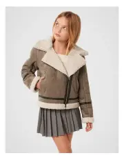 [Forever New Girls] Macy Teen Aviator Jacket in Grey