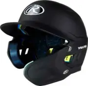 Rawlings Black Mach Batting Helmet w/Adj Face Grd -JR Right Hand Batter New