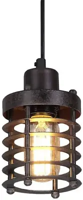 Rustic Pendant Lighting for Kitchen Island, Retro Vintage Pendant Light Fixture