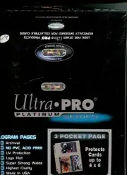 3 POCKET ULTRA PRO 100 COUNT PAGE SEALED BOX 4 BY 6
