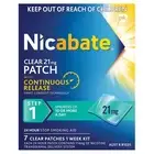 NICABATE CQ CLEAR PTCH 21MG 7 PATCH QUIT SMOKING STEP 1 21 MG PATCHES - PACK NIC