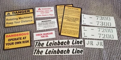 Leinbach L7200 & (JR), 7300 Post Hole Auger Decals - Complete Set - Reproduction