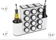 NEW Chef Caddy Pro Magnetic Spice Rack w/ Seasoning jars, Oil bottles & Labels