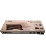 Topmate KM9000 Ultra Slim Wireless Keyboard &Mouse Set Black/Silver BRAND NEW