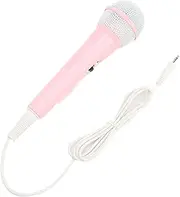 Wired Microphone, Wired Dynamic Microphone 3.5mm Jack for Kids, Lightweight No Battery for Kids Singing Mechine Home Wired Handheld Microphone, Karaoke Family Party (Roseate)