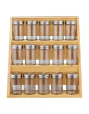 [Maxwell & Williams] Evergreen Bamboo Spice Rack 16 Piece Set Gift Boxed in Natural