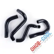 Black Coolant Radiator Hose Kits For 1994-2009 Kawasaki Ninja 500R EX500 GPZ500S